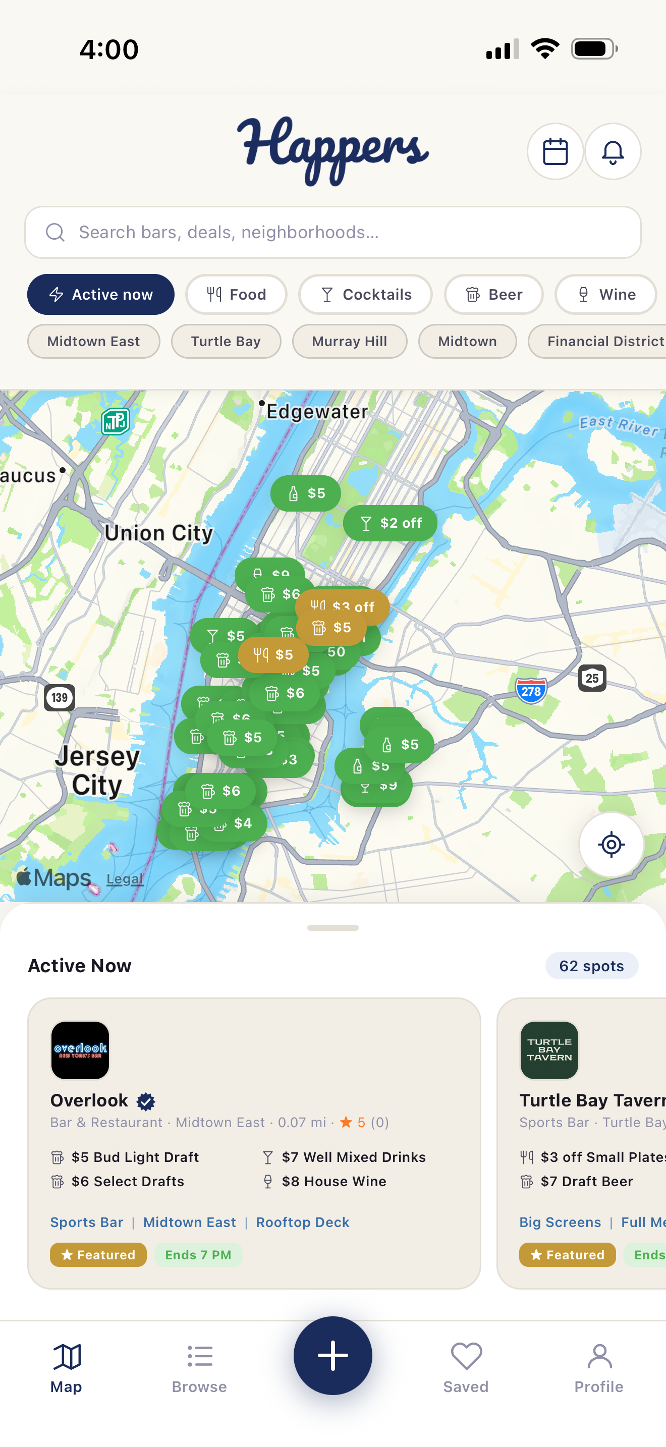 Happers app screenshot